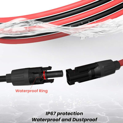 10AWG کابل های تمدید PV لوازم جانبی پنل خورشیدی برای پنل خورشیدی قابل حمل