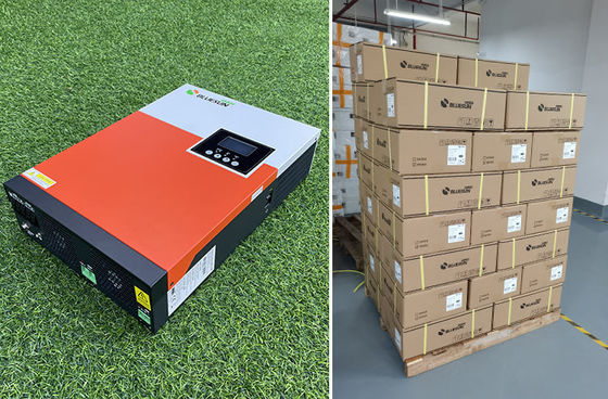 خانه خارج از شبکه پانل های خورشیدی پلی کریستال با اینورتر 5.5KW با نارنجی