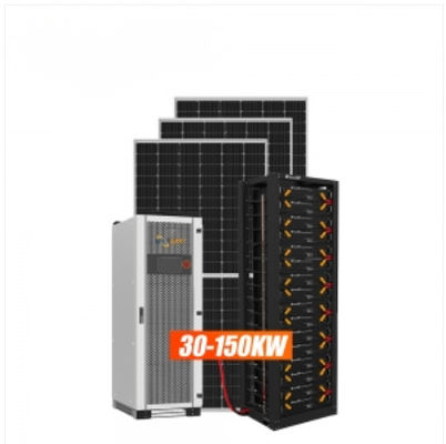 30KW 50KW 100KW سیستم انرژی خورشیدی غیر شبکه / هیبریدی برای تجاری و صنعتی