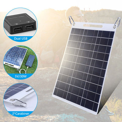 پانل خورشیدی قابل حمل سیلیکون پلی کریستالین تاشو راهپیمایی ماژول خورشیدی 30W
