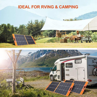 بسته سیستم خورشیدی قابل تاشو 100W RV Off Grid برای کمپینگ و پیاده روی