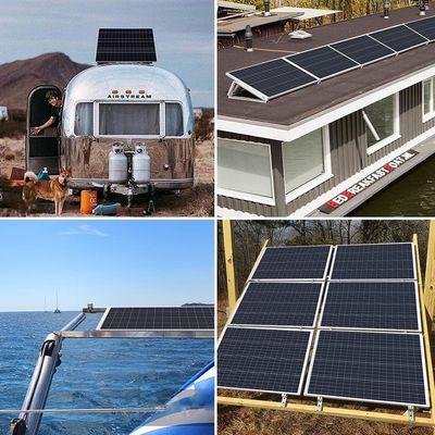 100W 12V 9BB پانل های خورشیدی بالکونی فتوولتائیک برای RV Motorhomes کشتی دریایی