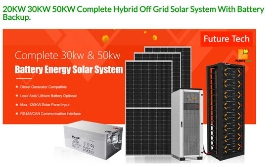FT30000 کیت پنل خورشیدی 20KW 25KW 30KW 40KW 50KW کامل در شبکه