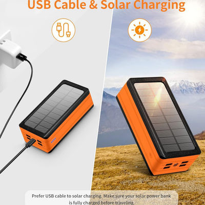 باطری خورشیدی بی سیم قابل حمل بانک شارژر تلفن 50000mAh قدرت
