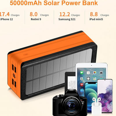 باطری خورشیدی بی سیم قابل حمل بانک شارژر تلفن 50000mAh قدرت