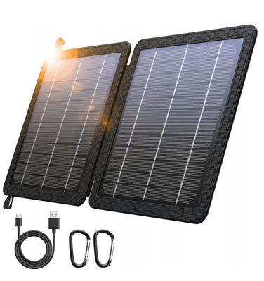 بانک شارژر خورشیدی قابل حمل 10 وات برای کمپینگ 5V 2A ضد آب IPX4