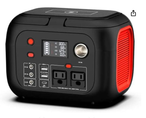 228Wh باتری لیتیوم خورشیدی 300W ایستگاه برق قابل حمل با چراغ LED