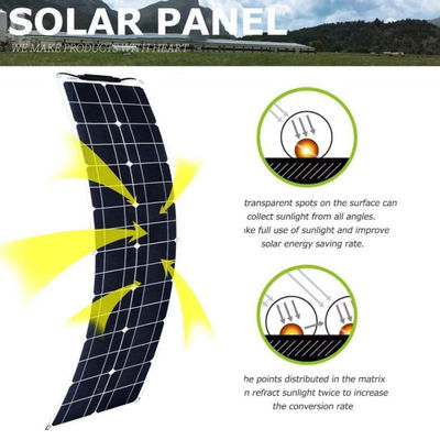 300W Monocrystalline Usb Solar Panel Kit برای موتورهوم 50A 12-24V