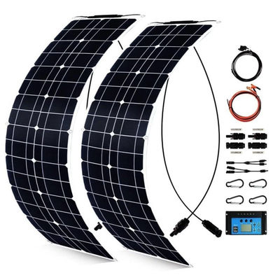 300W Monocrystalline Usb Solar Panel Kit برای موتورهوم 50A 12-24V
