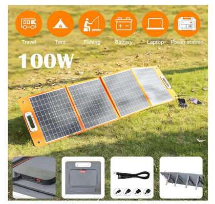شارژر پنل پوشه خورشیدی تاشو 18 ولت 100 وات سفارشی با خروجی DC