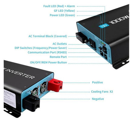FTB1000 Off Grid Solar Inverter MPPT برای سیستم خورشیدی خارج از شبکه با رنگ سیاه