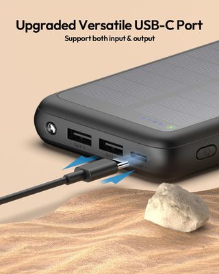 USB C شارژر خورشیدی قابل حمل 27000mAh برای تلفن همراه تبلت ODM